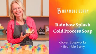How to Make Rainbow Splash Cold Process Soap 🌈 | BrambleBerry.com