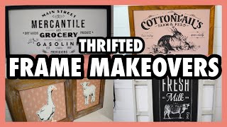 🤯 DIY THRIFTED FRAME MAKEOVERS | QUICK WAYS TO DIY PICTURE FRAMES!