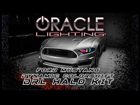 2018 to 2021 FORD MUSTANG DYNAMIC COLORSHIFT HEADLIGHT DRL HALO KIT