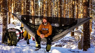 Bushcraft Campfire Winter Hammock Adventure