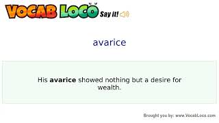 Video thumbnail for avarice
