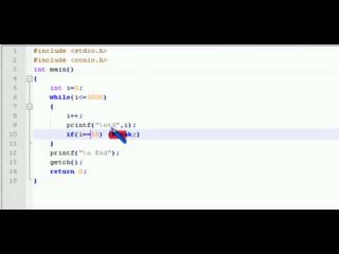 C Programming Tutorial 26 Loops C C++ - break statement