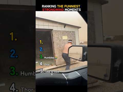 Ranking The Funniest Strong Wind Moments😭(Second clip, bro got humbled by a door😂)