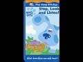Opening To Blue S Clues Stop Look And Listen 2000 VHS