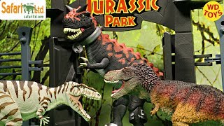 Safari Ltd Dinosaur Toys Feathered T-Rex Giganotosaurus Quetzalcoatlus vs Demon Carnotaurus Jurassic