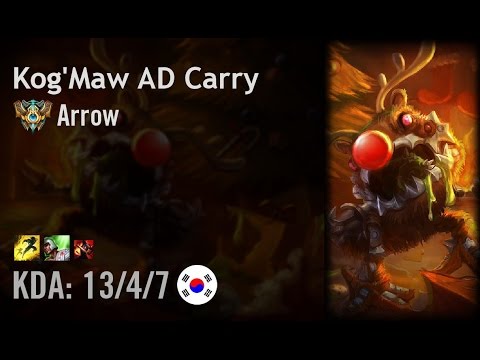 Kog'Maw AD Carry vs Jhin - Arrow - KR Challenger Patch 6.14