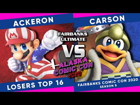 Fairbanks Alaska ComicCon 2020: Ackeron (Mario) vs Carson (King Dedede) - SSBU Losers Top 16
