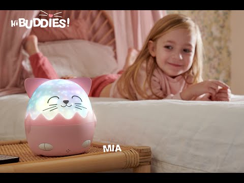 Kids Bigben šuniukas Max Belaidis muzikinis naktinis šviestuvas su projekcija - rudos spalvos video