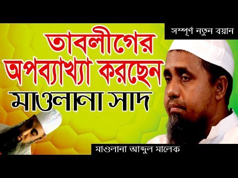 তাবলীগের ভুল ব্যাখ্যা করছেন মাওলানা সাদ কান্ধলভী। Mufti Abdul Malek New Waz 2019 I