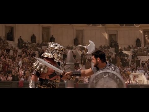 Lucha de gladiadores en el Coliseo de Roma