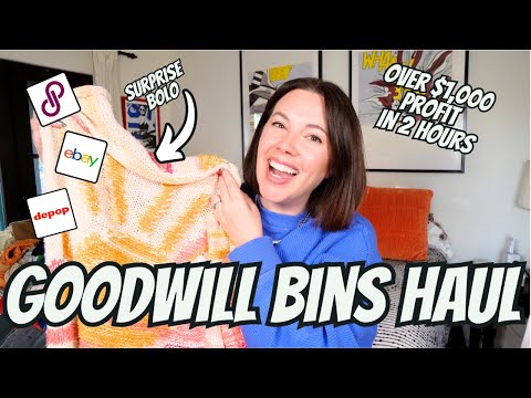 I found over $1,000 Profit in under 2 Hours at the Goodwill Bins to Resell on Poshmark, Ebay & Depop