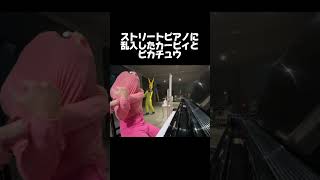 【乱入】ストリートピアノに行くバイオリンピカチュウとピアノカービィ。