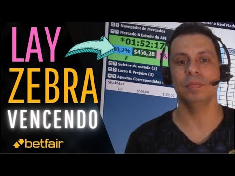 Estratégia Lucrativa LAY à ZEBRA vencendo no segundo tempo na BETFAIR.