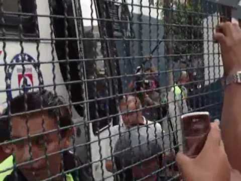 llegada de cruz azul