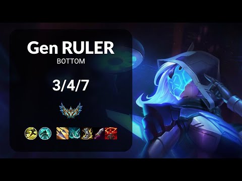 Gen Ruler Ashe vs Ezreal BOTTOM - KR CHALLENGER Patch 15.4