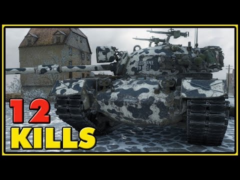 M48A5 Patton - 12 Kills - 2 vs 8 - World of Tanks Gameplay