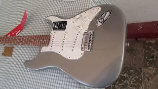 Video thumbnail for Silver Fender player series stratocaster unboxing & sound demo. by GuitaBassBreaker