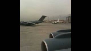 preview picture of video 'View of Bagram from C-17 hatch'