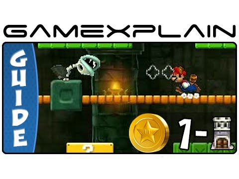 New Super Mario Bros. 2:  World 1 Fortress Star Coin / Secret Exit Guide & Walkthrough