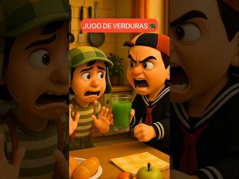 Kiko hace tomar jugo de verduras al Chavo #chavodelocho #comedia