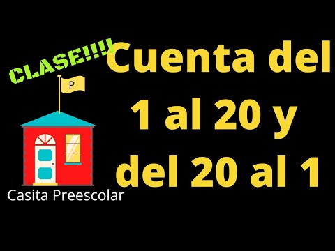Counting from 1 to 20 and from 20 to 1 class 1