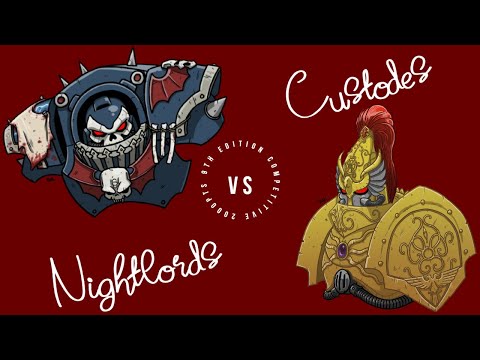 Nightlords Vs  Custodes 2000pts. 9th Ed. Bat. Rep.