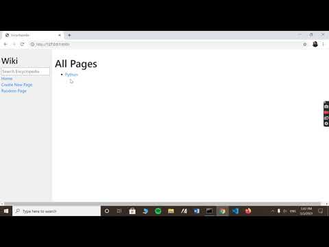 CS50W Web Programming with Python and JavaScript: Project 1 "Wiki"