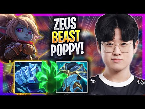 ZEUS IS A BEAST WITH POPPY! - T1 Zeus Plays Poppy TOP vs Kennen! | Season 2023