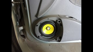 Renault Megane Front Speakers Remove/Replace With Ground Zero Titanium on Pioneer Player