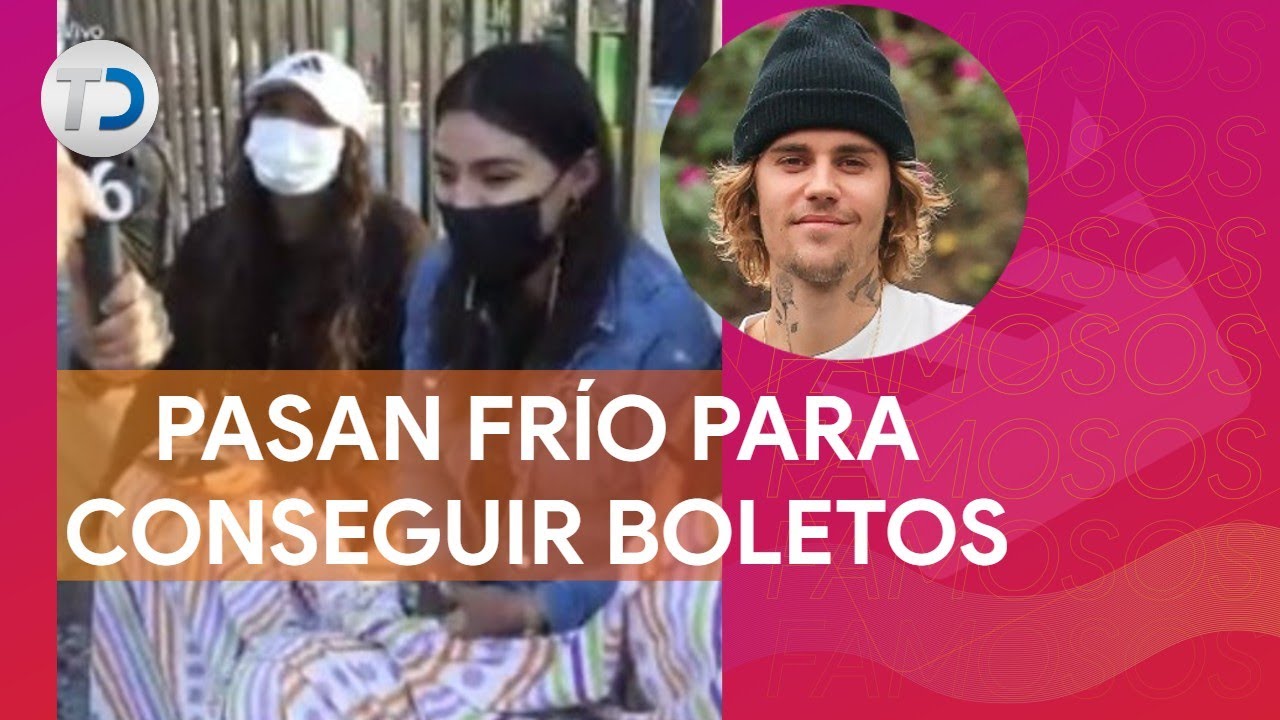 Acampan y hacen largas filas para comprar boletos para ver a Justin Bieber