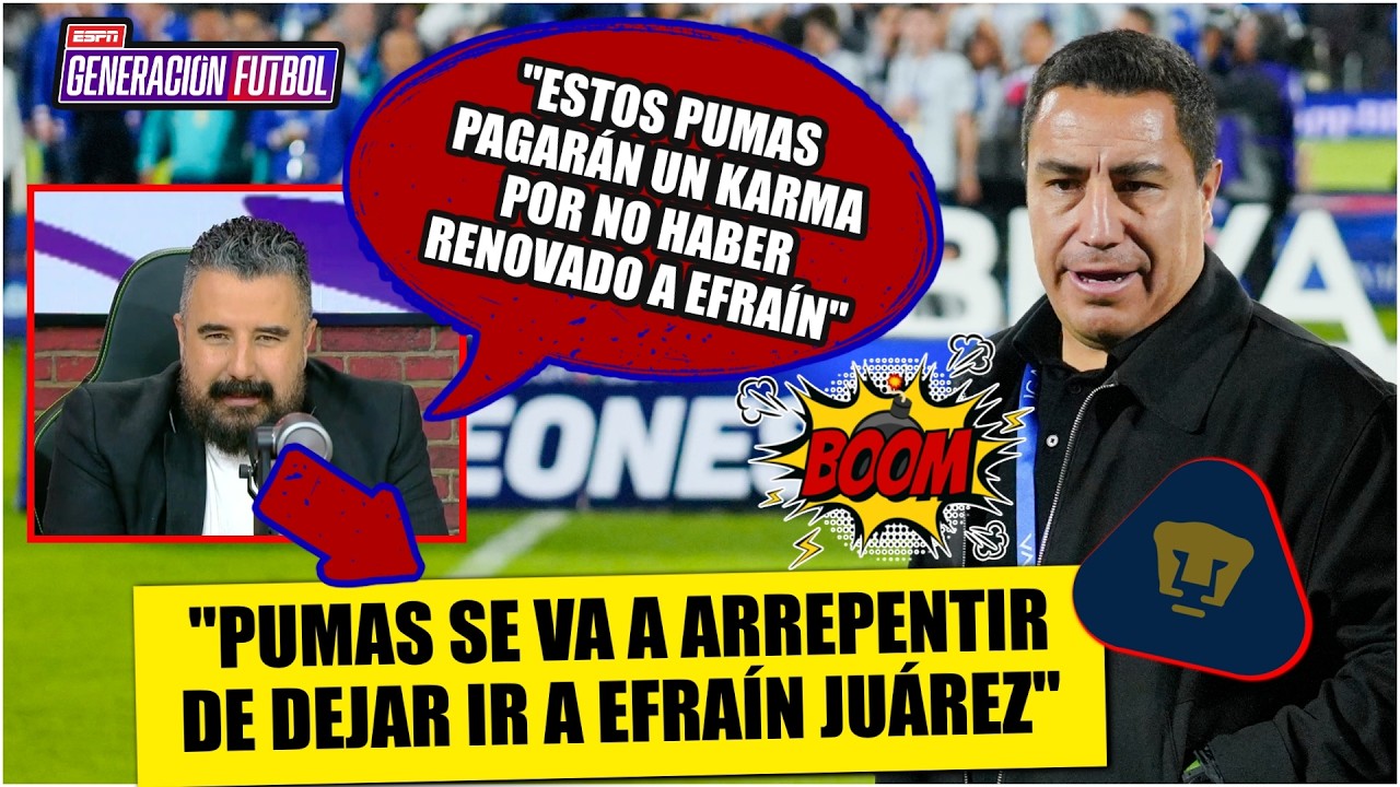 ¡BOMBAZO! PUMAS se queda sin DT: EFRAÍN JUÁREZ RENUNCIÓ por diferencias en proyecto | Generación F