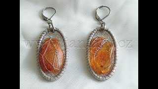 Náušnice z polského jantaru NP-5