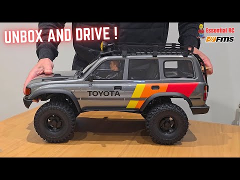 UNBOX and DRIVE ! FMS Radio Controlled (RC) 1:10 scale FCX10 LC80 Toyota Land Cruiser
