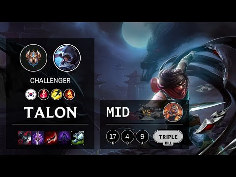 Talon Mid vs Qiyana - KR Challenger Patch 10.13