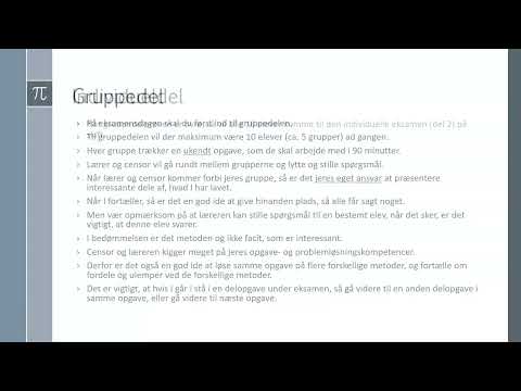 Mundtlig eksamen i matematik C HF