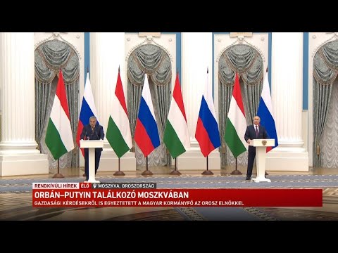 Orbán Viktor miniszterelnök és Vlagyimir Putyin orosz elnök...