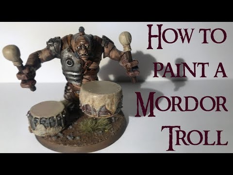 How to Paint a Mordor Troll - Middle Earth Strategy Battle Game - Lord of the Rings Warhammer