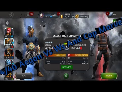 4 Star Aegon Destroy Relm Of Legend WS And CAp MArvel!!!!!!!! Marvel Contest Of Champions