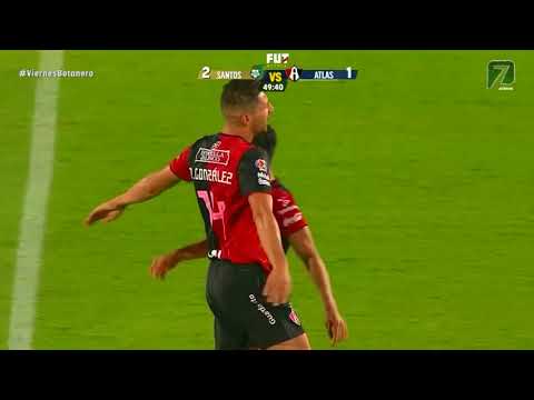 Gol de O. González | Santos Laguna 2 - 1 Atlas |  LIGA Bancomer MX - Apertura 2018 - Jornada 12