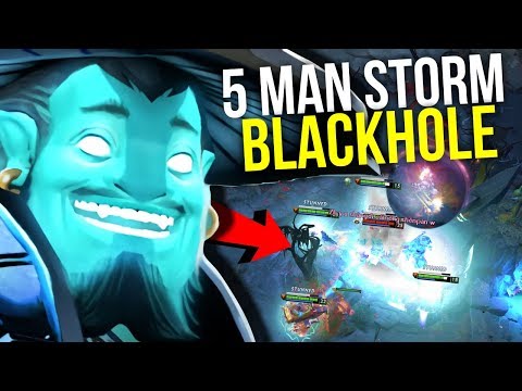 BLACKHOOOOLE !! - 5 Man Electric Vortex Storm Spirit by Miracle 7.11 - Dota 2