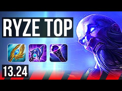 RYZE vs SINGED (TOP) | 7 solo kills, 800+ games, Dominating, 12/4/8 | BR Grandmaster | 13.24