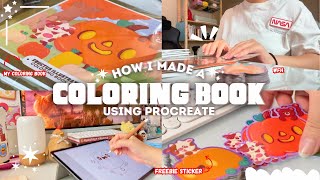 How I Made My Coloring Book Using Procreate | Behind The Scenes Art Studio Vlog
