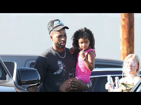 Tristan Thompson Picks Up True From Dance Class in Blacked-Out Rolls