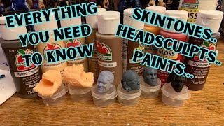 How to paint skintones and modify 3d printed heads for custom WWE Mattel Action Figures!