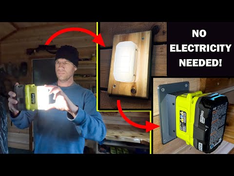 Disassembling a Ryobi Tool to Light my Cabin's Porch. ep160