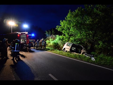 Pkw prallt gegen Baum – Fahrerin und drei Kinder schwer verletzt