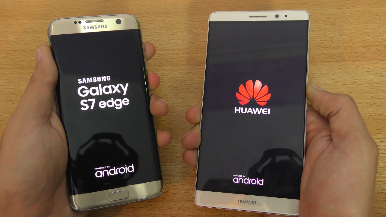 Samsung Galaxy S7 Edge vs Huawei Mate 8 - Speed Test (4K)