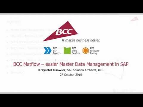 BCC Matflow for easier Master Data Management in SAP