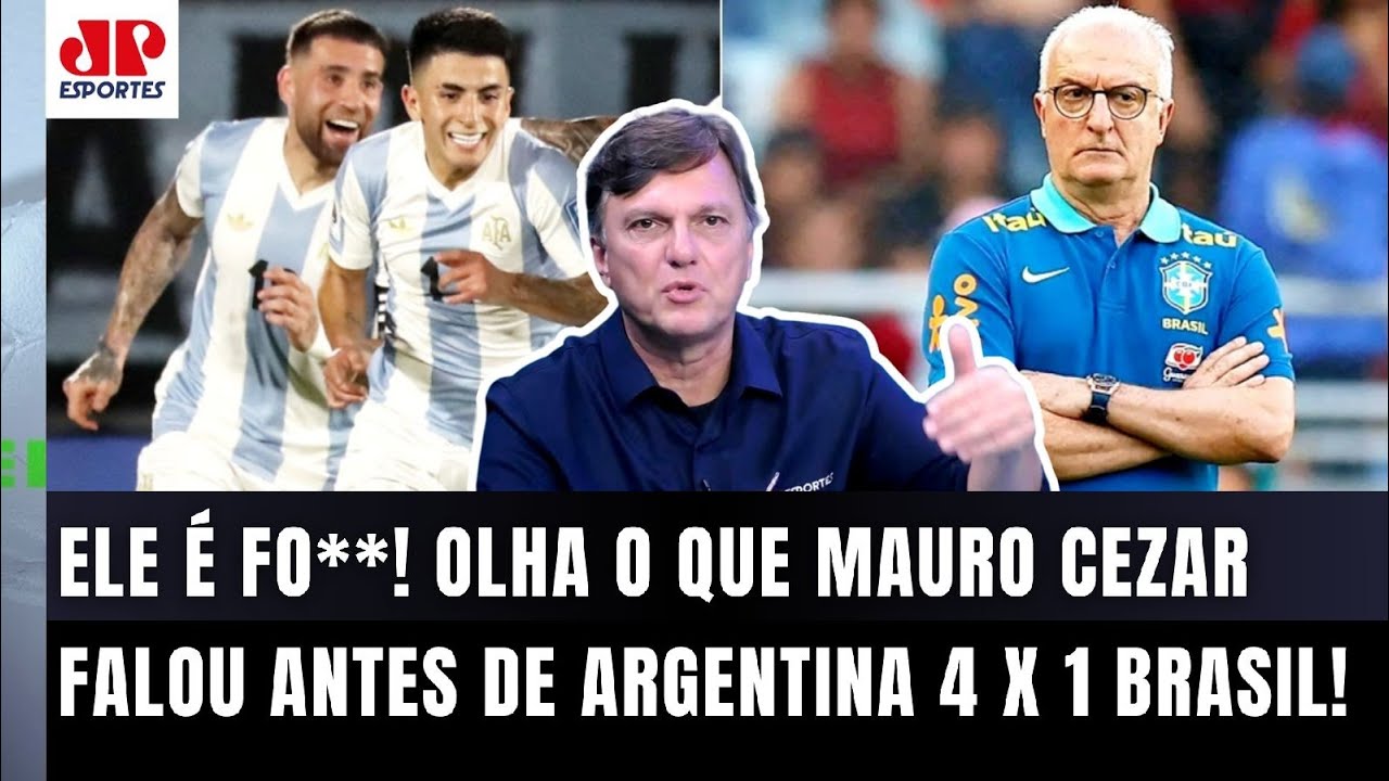 PROFETIZOU??? OLHA o que Mauro Cezar FALOU ANTES de Argentina 4 x 1 Brasil! | ELE ALERTOU DORIVAL!