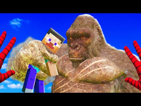 King Kong CRUSHES Minecraft Steve... (Bonelab Mods)